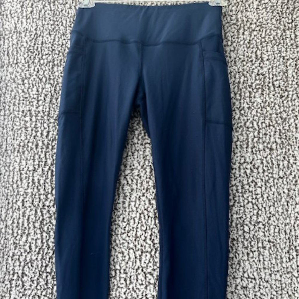 AVIA Workout Blue Leggings with Side and Back Pockets